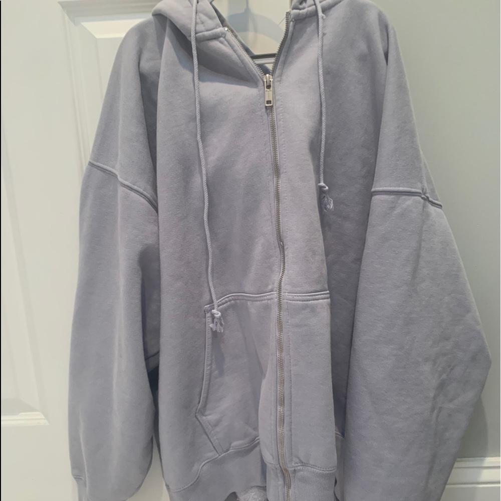 Blue zip up hoodie from Brandy Melville